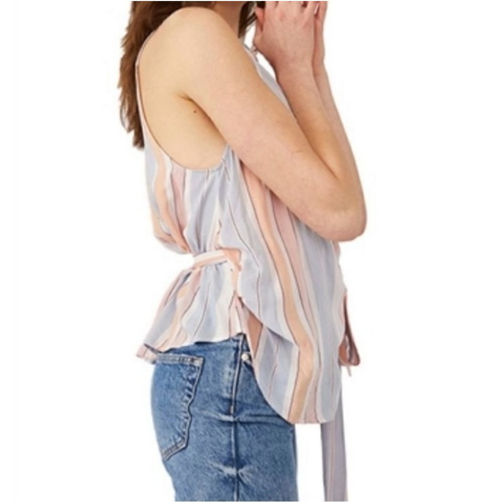 Free People Mckenzie Wrap Top in Ivory Combo Color (Size X-Small) - Picture 12 of 16